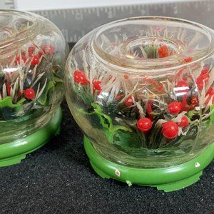 vintage Christmas candle holder Made in Hong Kong